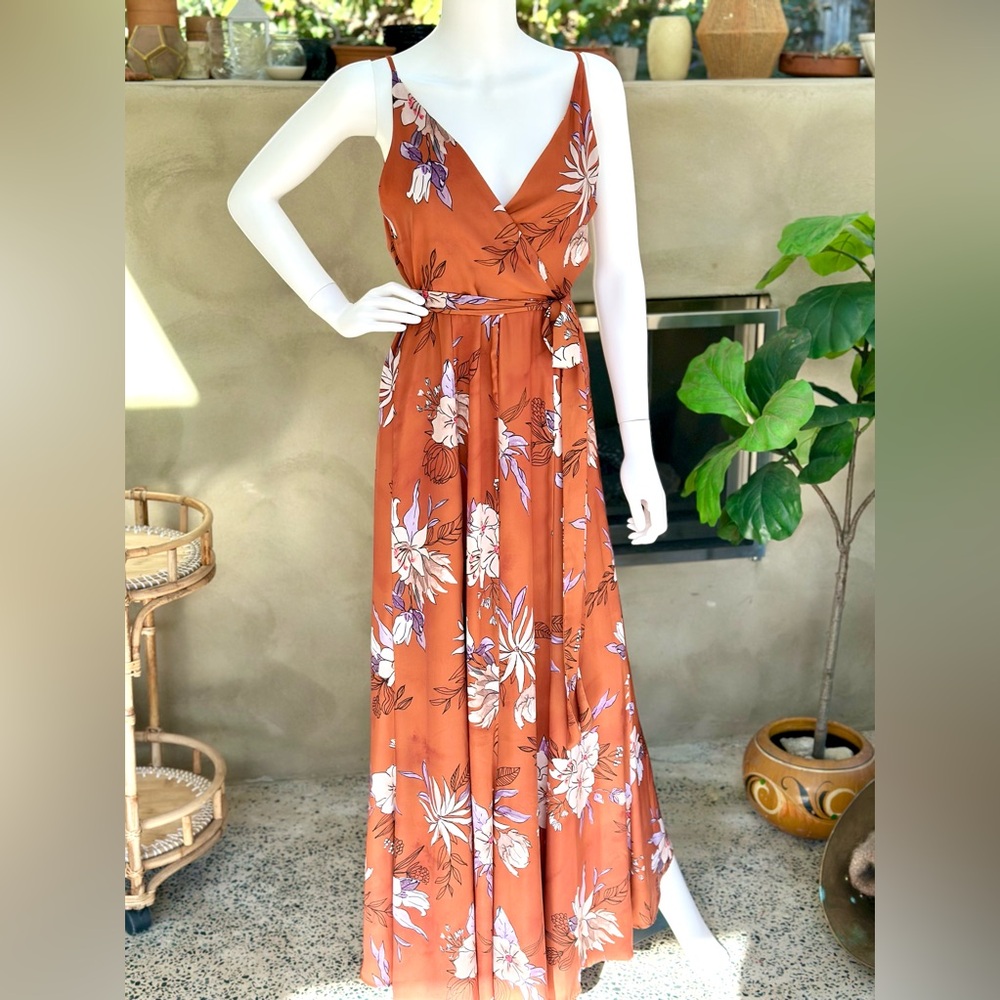 Anthropologie Hutch Palmetto Wrap Maxi Dress Size S